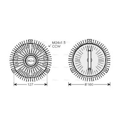 Fan Clutch AVA QUALITY COOLING BWC324 OE Ref 11521723439
