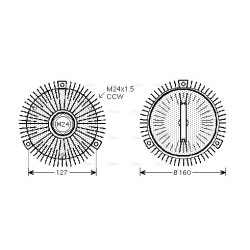 AVA Fan Clutch AVA QUALITY COOLING BWC325 OE Ref 11522241290