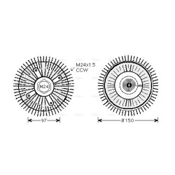 AVA Fan Clutch AVA QUALITY COOLING BWC326 OE Ref 11522241505