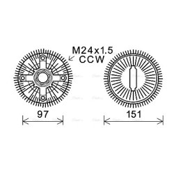 AVA Fan Clutch AVA QUALITY COOLING BWC392 OE Ref 7505109