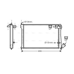 AVA Radiator AVA QUALITY COOLING CN2101 OE Ref 1301GL