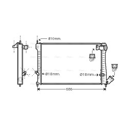 AVA Radiator AVA QUALITY COOLING CN2165 OE Ref 133036