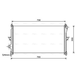 AVA Radiator AVA QUALITY COOLING CN2278 OE Ref 133399