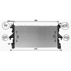 AVA Radiator AVA QUALITY COOLING CN2320 OE Ref 1382421080