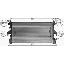 Radiator AVA QUALITY COOLING CN2322 OE Ref 1613996180