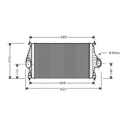 Intercooler AVA QUALITY COOLING CN4050 OE Ref 96194274