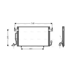 AVA AC Condenser AVA QUALITY COOLING CN5166 OE Ref 6455.Y2