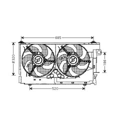 AVA Radiator Fan AVA QUALITY COOLING CN7516 OE Ref 125374
