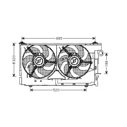 AVA Radiator Fan AVA QUALITY COOLING CN7518 OE Ref 1250F9