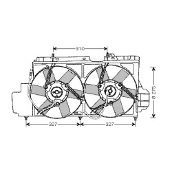 AVA Radiator Fan AVA QUALITY COOLING CN7520 OE Ref 95647732