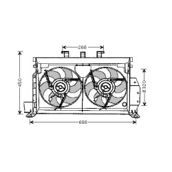 AVA Radiator Fan AVA QUALITY COOLING CN7521 OE Ref 1253.85
