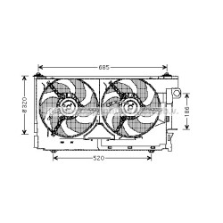 AVA Radiator Fan AVA QUALITY COOLING CN7522 OE Ref 1253.85