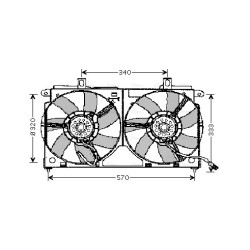 Radiator Fan AVA QUALITY COOLING CN7523 OE Ref 1254.57