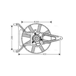 Radiator Fan AVA QUALITY COOLING CN7539 OE Ref 1254.57