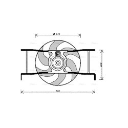 AVA Radiator Fan AVA QUALITY COOLING CN7545 OE Ref 125351