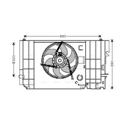 AVA Radiator Fan AVA QUALITY COOLING CN7546 OE Ref 1254.70