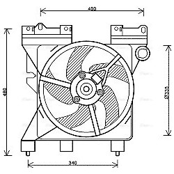 AVA Radiator Fan AVA QUALITY COOLING CN7547 OE Ref 1253A7