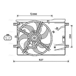 AVA Radiator Fan AVA QUALITY COOLING CN7550 OE Ref 52017744