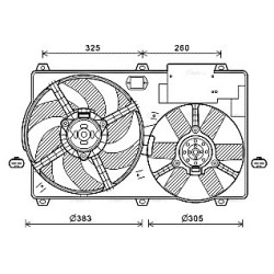 AVA Radiator Fan AVA QUALITY COOLING CN7554 OE Ref 7608486