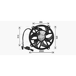 AVA Radiator Fan AVA QUALITY COOLING CN7556 OE Ref 1253L5