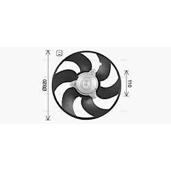 AVA Radiator Fan AVA QUALITY COOLING CN7557 OE Ref 125366
