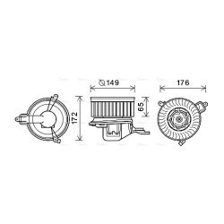 Heater Blower Motor AVA QUALITY COOLING CN8291 OE Ref 6441R5