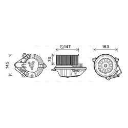 Heater Blower Motor AVA QUALITY COOLING CN8293 OE Ref E165018