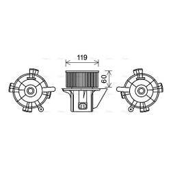 Heater Blower Motor AVA QUALITY COOLING CN8299 OE Ref 6441Y7