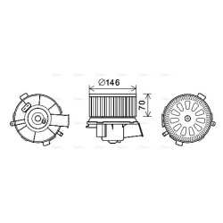 AVA Heater Blower Motor AVA QUALITY COOLING CN8300 OE Ref 6441J9