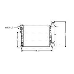 Radiator AVA QUALITY COOLING CNA2115 OE Ref 1301ST