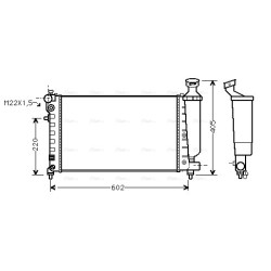 Radiator AVA QUALITY COOLING CNA2119 OE Ref 1301.HZ
