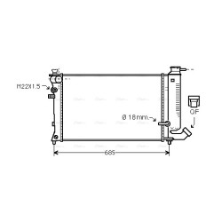 AVA Radiator AVA QUALITY COOLING CNA2121 OE Ref 1331H7