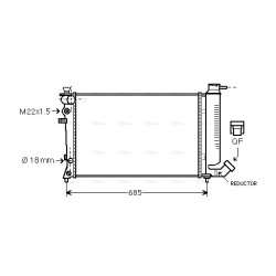 AVA Radiator AVA QUALITY COOLING CNA2136 OE Ref 133026