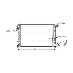 AVA Radiator AVA QUALITY COOLING CNA2148 OE Ref 1330.10