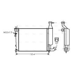 Radiator AVA QUALITY COOLING CNA2149 OE Ref 133052