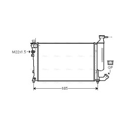 AVA Radiator AVA QUALITY COOLING CNA2155 OE Ref 1330C7