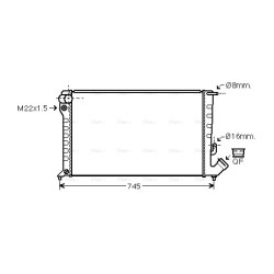 AVA Radiator AVA QUALITY COOLING CNA2169 OE Ref 96347974