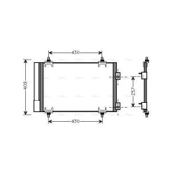 AVA AC Condenser AVA QUALITY COOLING CNA5231D OE Ref 6455.CX