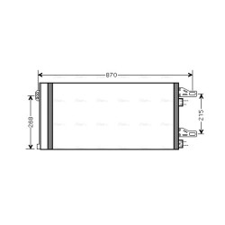AVA AC Condenser AVA QUALITY COOLING CNA5246D OE Ref 1361236080