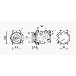 AVA AC Compressor AVA QUALITY COOLING CNK282 OE Ref 6453ZT