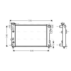 AVA Radiator AVA QUALITY COOLING CR2032 OE Ref 5500517701