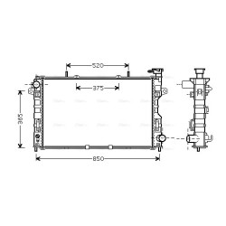AVA Radiator AVA QUALITY COOLING CR2107 OE Ref 4677524AA