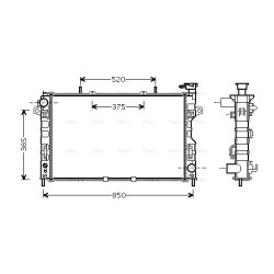 Radiator AVA QUALITY COOLING CR2117 OE Ref 4677692A