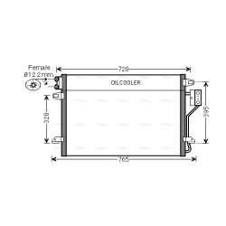 AVA AC Condenser AVA QUALITY COOLING CR5106 OE Ref 4677782AA