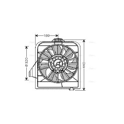 AVA Radiator Fan AVA QUALITY COOLING CR7504 OE Ref 4809170AD