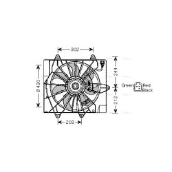 AVA Radiator Fan AVA QUALITY COOLING CR7512 OE Ref 5096197AA
