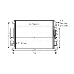 AC Condenser AVA QUALITY COOLING CRA5124D OE Ref 1215477AA