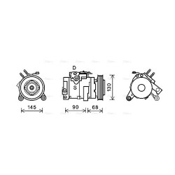 AVA AC Compressor AVA QUALITY COOLING CRAK133 OE Ref 55116834AC