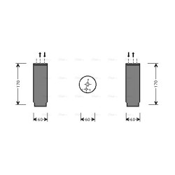 AC Dryer AVA QUALITY COOLING CRD073 OE Ref 5066635AB