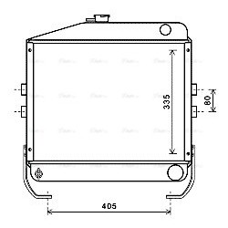 Radiator INTERNATIONAL HARV. 3145498R92 AVA QUALITY COOLING CS2024 OE Ref 3145498R93
